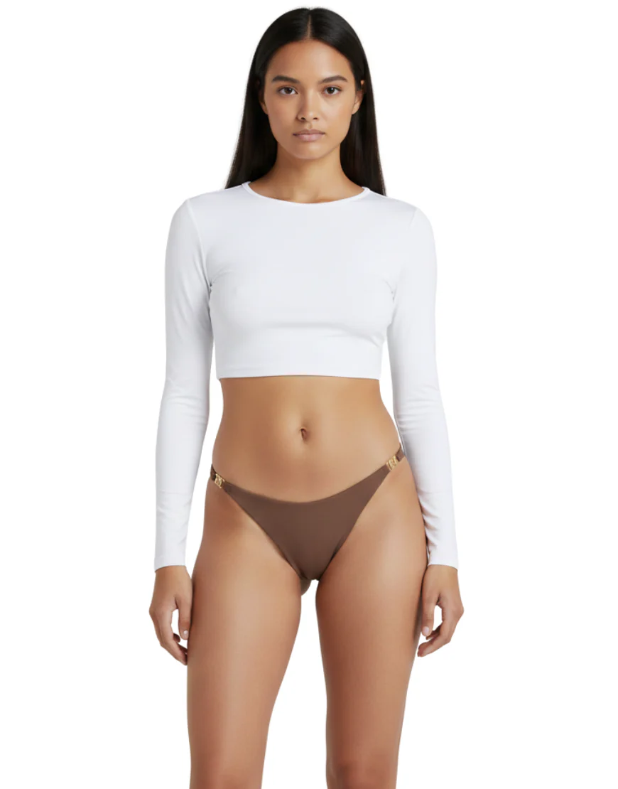Innernest Low-Waist Laser-Cut Seamless Panty – Coffee